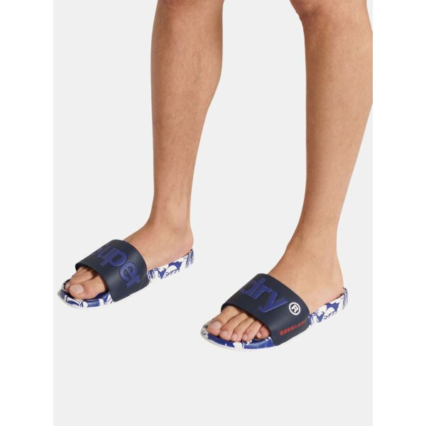Ανδρική Παντόφλα Superdry Aop Beach Slide Μπλέ - Image 3