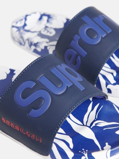 Ανδρική Παντόφλα Superdry Aop Beach Slide Μπλέ