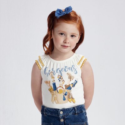 Μπλούζα τιράντες καλάθι κορίτσι