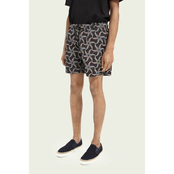 034905002003_photo2 Ανδρικό Μαγιό fullprint με σπασουάρ Scotch & Soda Μαύρο - Image 3