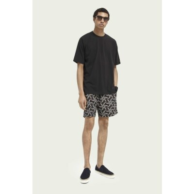 Ανδρικό Μαγιό fullprint με σπασουάρ Scotch & Soda Μαύρο