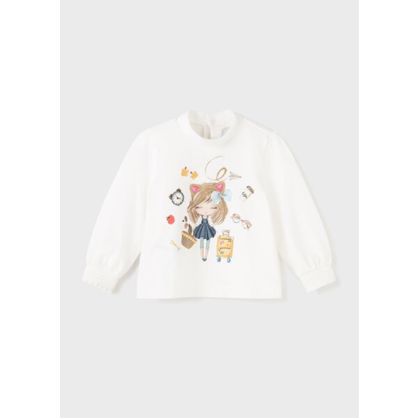 11-02080-056-L-4 Μπλούζα ECOFRIENDS μακρυμάνικη Baby κορίτσι Εκρού - Image 1