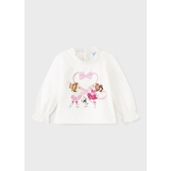 11-02082-095-L-4 Μπλούζα ECOFRIENDS μακρυμάνικη Baby κορίτσι Εκρού - Image 1