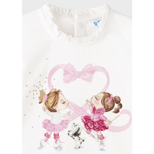 11-02082-095-L-6 Μπλούζα ECOFRIENDS μακρυμάνικη Baby κορίτσι Εκρού - Image 3