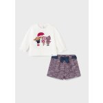 Σετ με βερμούδες Baby κορίτσι Εκρού