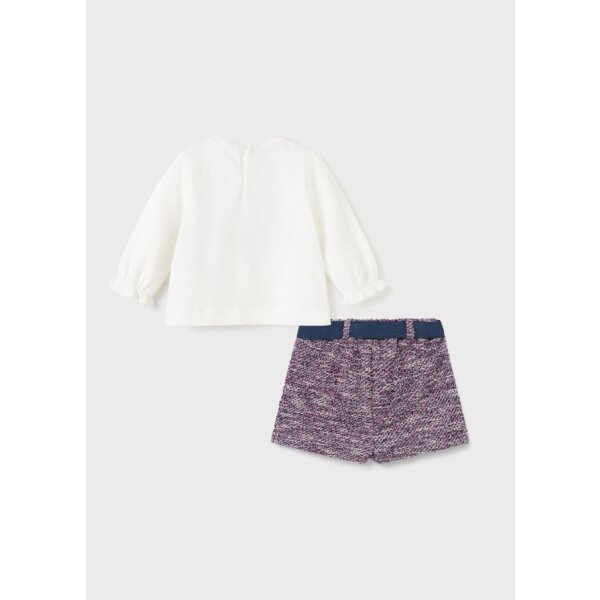 Σετ με βερμούδες Baby κορίτσι Εκρού - Image 2