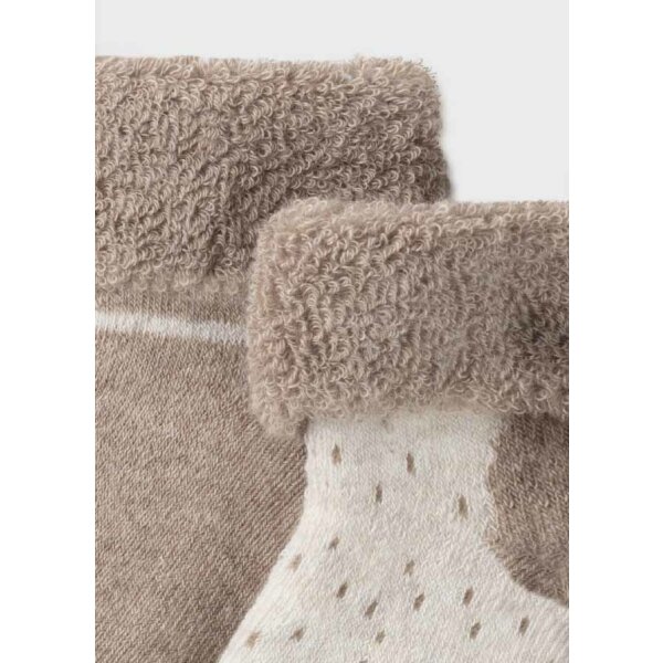 Σετ 4 καλτσάκια Νεογέννητο αγόρι από 0 έως 18 Μηνών Μπέζ - Image 2