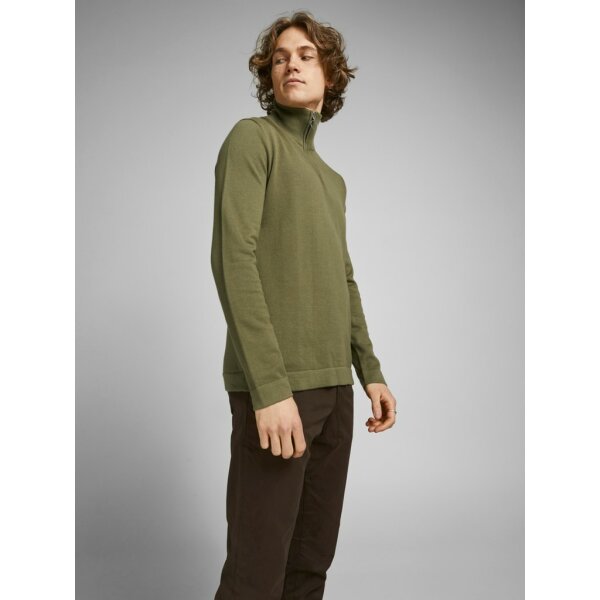 12175736_3668546_Creative Ανδρικό Πουλόβερ με Φερμουάρ Jack & Jones Πράσινο - Image 2