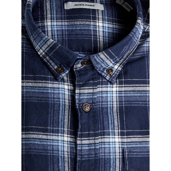12189449_3607835_Creative Ανδρικό Πουκάμισο Jack & Jones Καρό Μπλέ - Image 2