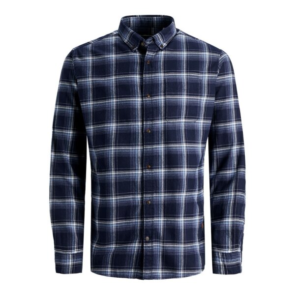 12189449_3607835_Front Ανδρικό Πουκάμισο Jack & Jones Καρό Μπλέ - Image 1