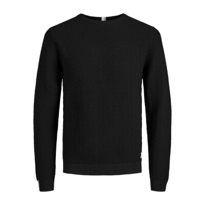 Ανδρική Μπλούζα Πλεκτή Λαιμόκοψη Jack & Jones Μαύρο