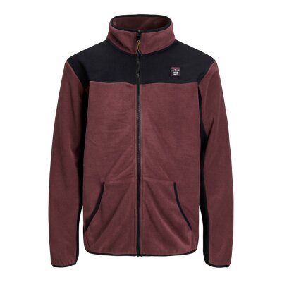 Ανδρική Φούτερ Ζακέτα Fleece Jack & Jones Μπορντώ