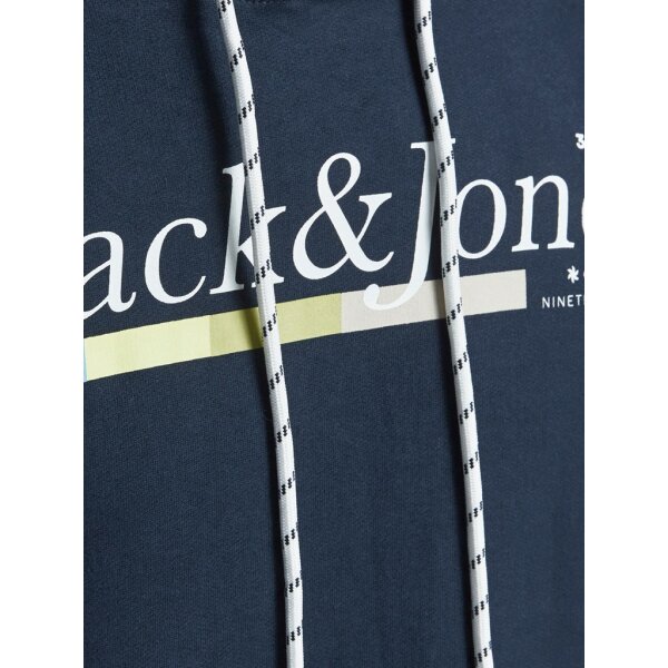 12193597_3671173_Detail Ανδρική φούτερ Jack & Jones με Κουκούλα Μπλέ - Image 4