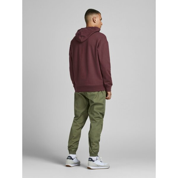 12193597_3671174_Back Ανδρική φούτερ Jack & Jones με Κουκούλα Μπορντώ - Image 2