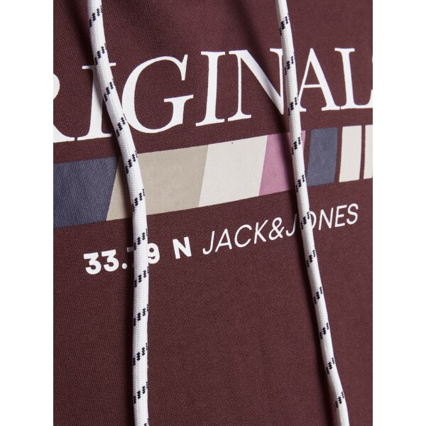 12193597_3671174_Detail Ανδρική φούτερ Jack & Jones με Κουκούλα Μπορντώ - Image 4