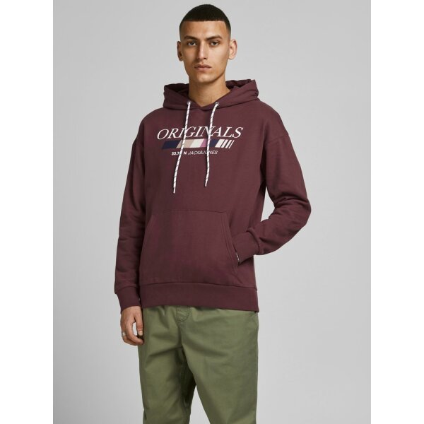 12193597_3671174_Front_1 Ανδρική φούτερ Jack & Jones με Κουκούλα Μπορντώ - Image 1