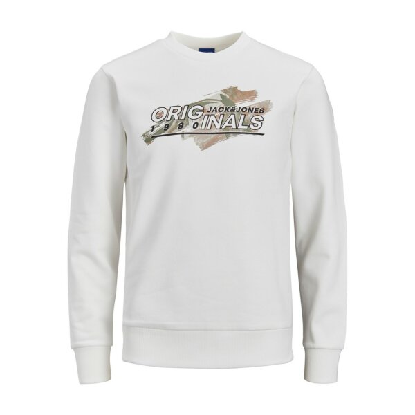 12196602_3716225_Front Ανδρική Φούτερ Λαιμόκοψη Jack & Jones Λευκή - Image 1