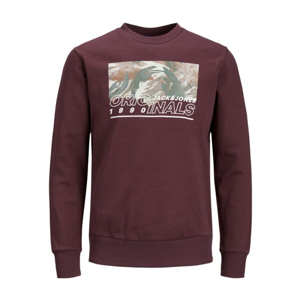 12196602_3716227_Front Ανδρική Φούτερ Λαιμόκοψη Jack & Jones Μπορντώ - Image 1