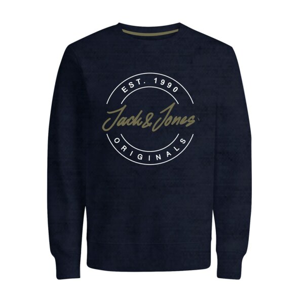 12196813_3725037_Front Ανδρική Φούτερ Λαιμόκοψη Jack & Jones Μπλέ Σκούρο - Image 1
