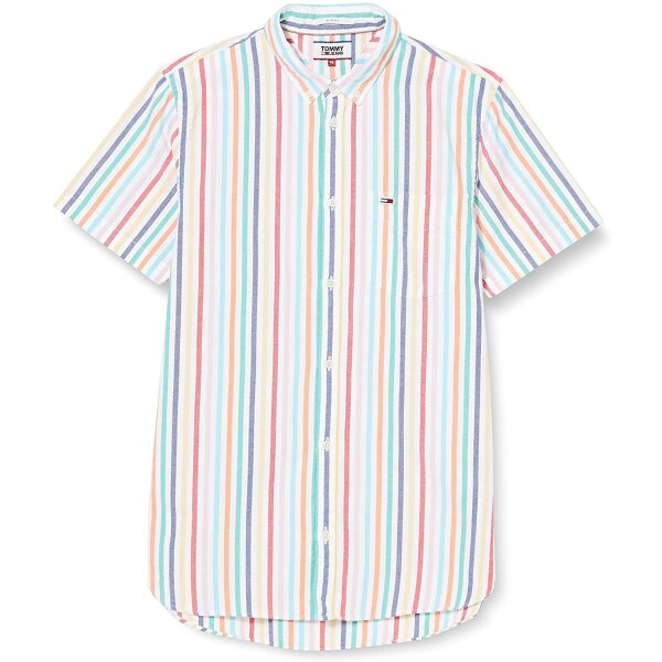 81C8oi6MCaL._AC_UL1500_ Ανδρικό Πουκάμισο Tommy Hilfiger TJ Shortsleeve Stripe Shirt Λευκό - Image 1