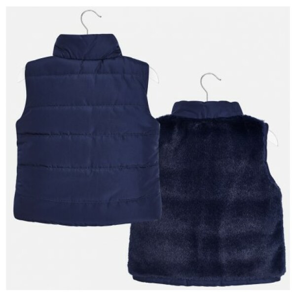 mayoral-4470-42-dwustronna-kamizelka-dziewczeca (1) Aμάνικο μπουφάν διπλής όψης Mayoral Μπλέ 4470 - Image 2