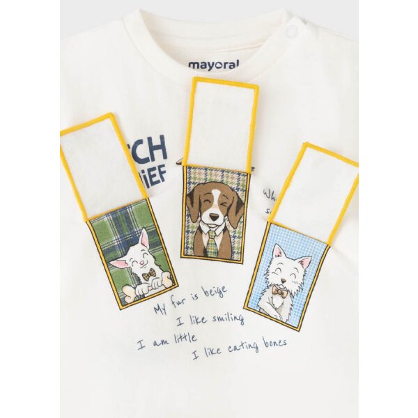 Μπλούζα PLAY WITH μακρυμάνικη play secret Baby αγόρι Εκρού - Image 4