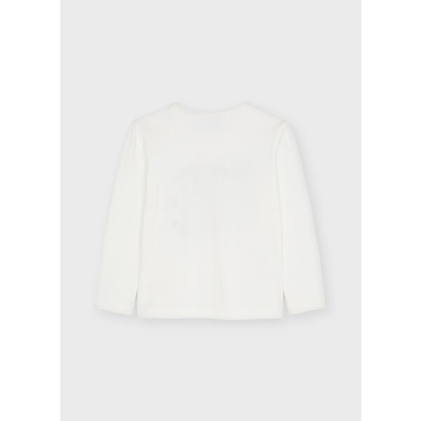 Μπλούζα ECOFRIENDS μακρυμάνικη μεταξοτυπία Κορίτσι 2 έως 9 ετών Εκρού - Image 3