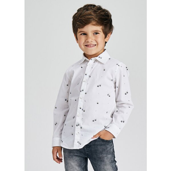 11-04167-035-L-2 Πουκάμισο ECOFRIENDS μακρυμάνικο σταμπωτό Αγόρι 2 έως 9 ετών - Image 1