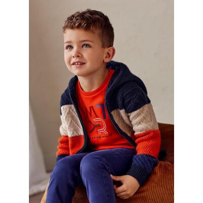 Ζακέτα πλεκτή Αγόρι 2 έως 9 ετών Πορτοκαλί
