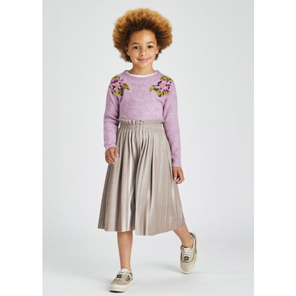 11-04574-072-L-2 Παντελόνι μακρύ πιέτες Κορίτσι 2 έως 9 ετών Μπέζ - Image 1