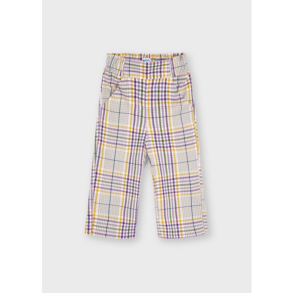 Παντελόνι μακρύ καρό Κορίτσι 2 έως 9 ετών Μώβ - Image 1