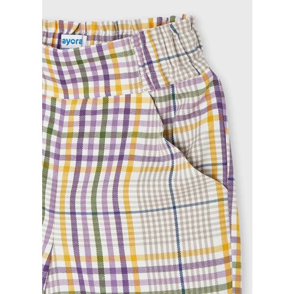 Παντελόνι μακρύ καρό Κορίτσι 2 έως 9 ετών Μώβ - Image 3