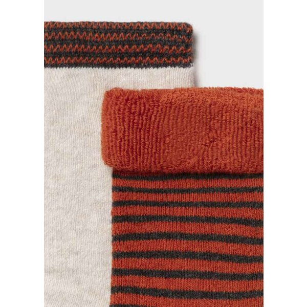 Σετ 2 καλτσάκια Baby αγόρι Πορτοκαλί - Image 2