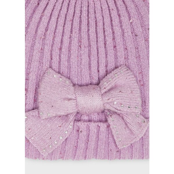 11-10155-085-L-6 Σετ σκούφος και κασκόλ Στράς Κορίτσι 2 έως 9 ετών Μώβ - Image 2