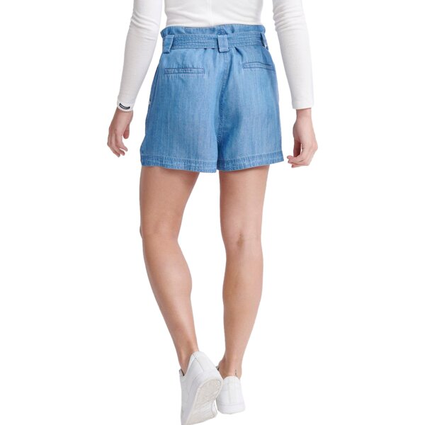 20200306152653_32b96bbe Superdry Desert Paper Bag Γυναικείο Σορτς Ψηλόμεσο Γαλάζιο - Image 2