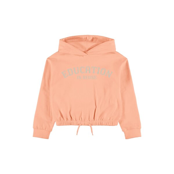 NAME-IT_3730787_13194371 NKFVIALA LS SHORT BOXY SWEAT BRU N-PEACH NECTAR - Image 1