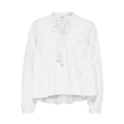 ONLNEW ELISA LIFE LS DNM BLOUSE FF 15226139 WHITE