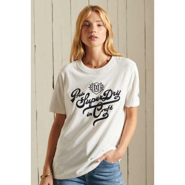 10115341_3 Superdry T-shirt Creme dames - Image 1