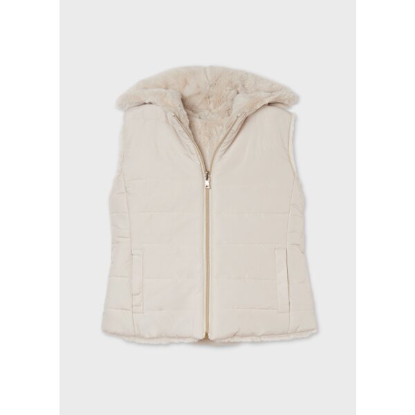 Γιλέκο διπλής όψης Κορίτσι 8 έως 16 ετών Εκρού - Image 2