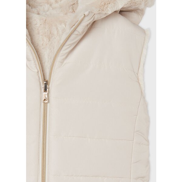 Γιλέκο διπλής όψης Κορίτσι 8 έως 16 ετών Εκρού - Image 6