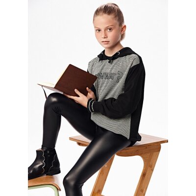 Σετ κολάν Κορίτσι 8 έως 16 ετών Καρό Μαύρο