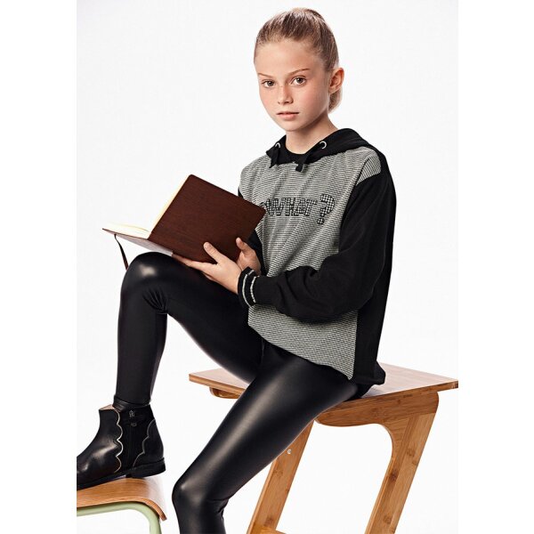 Σετ κολάν Κορίτσι 8 έως 16 ετών Καρό Μαύρο - Image 1