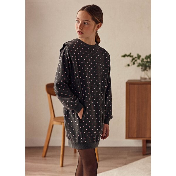 11-07927-080-L-1 Φόρεμα φούτερ πουά Κορίτσι 8 έως 16 ετών - Image 1