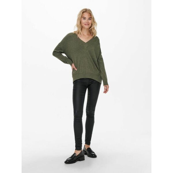 Only Γυναικεία Μπλούζα Cozy L/S V-Neck Pullover Knt 15236052 Χακί - Image 4