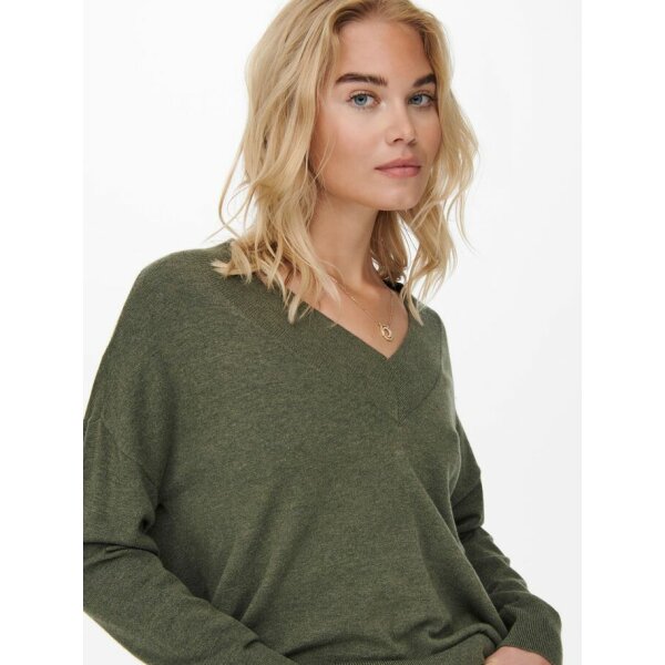 Only Γυναικεία Μπλούζα Cozy L/S V-Neck Pullover Knt 15236052 Χακί - Image 5