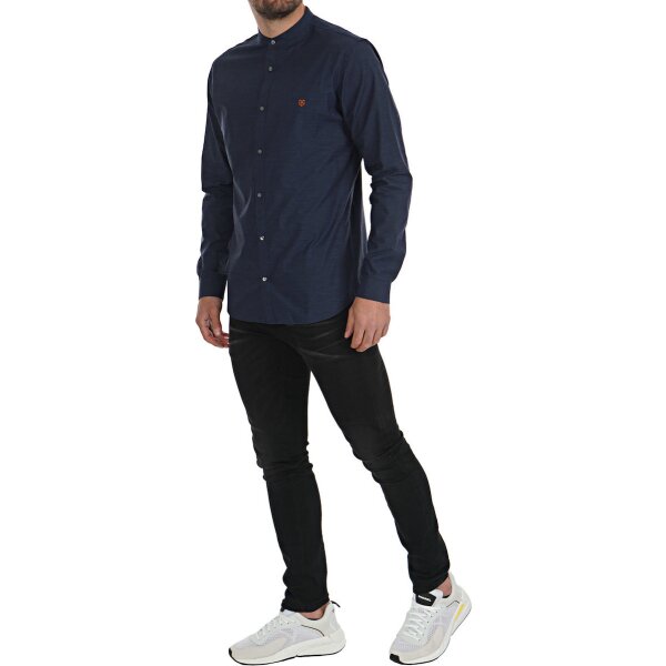 20200413172215_4b164929 Ανδρικό Πουκάμισο Μακρυμάνικo Jack & Jones Spring Band Μπλέ - Image 2