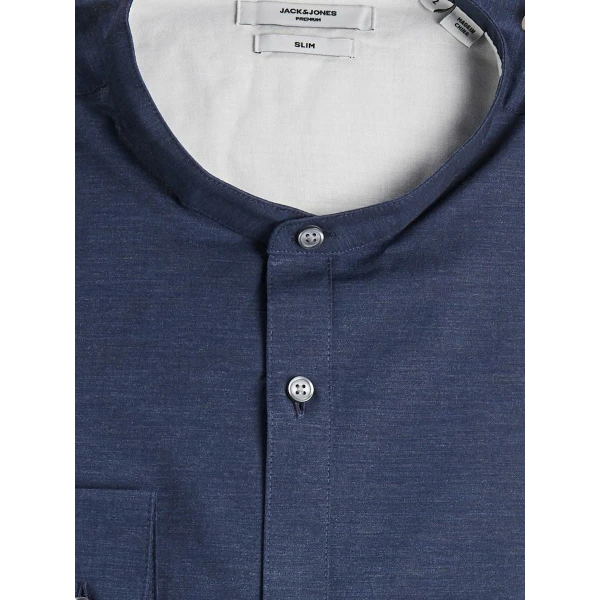 Ανδρικό Πουκάμισο Μακρυμάνικo Jack & Jones Spring Band Μπλέ - Image 6