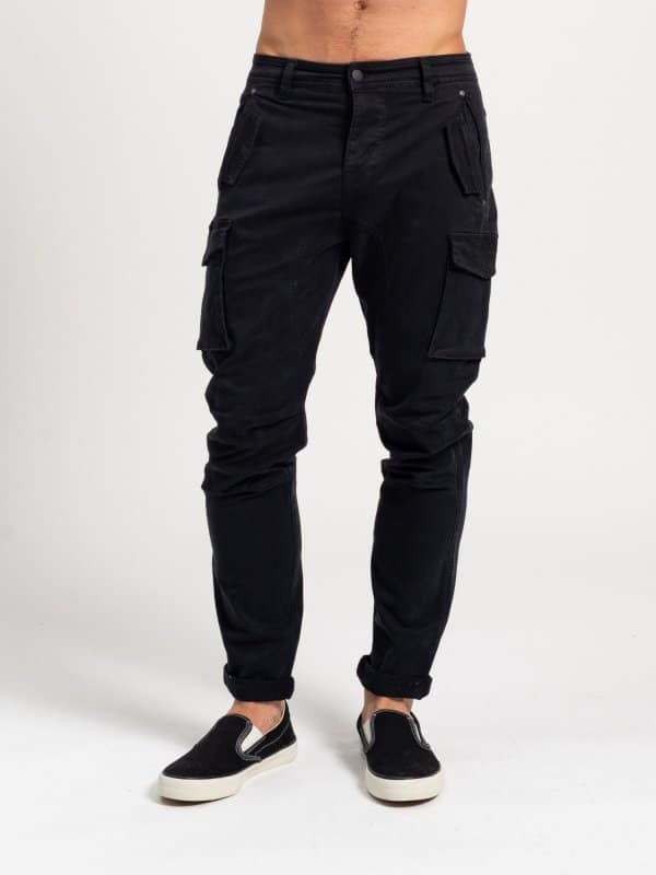 Ανδρικό Παντελόνι Staff Jeans Army Mauro Μαύρο - Emporio Shop