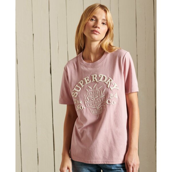 Superdry Pride In Craft T-Shirt Soft Pink - Image 1