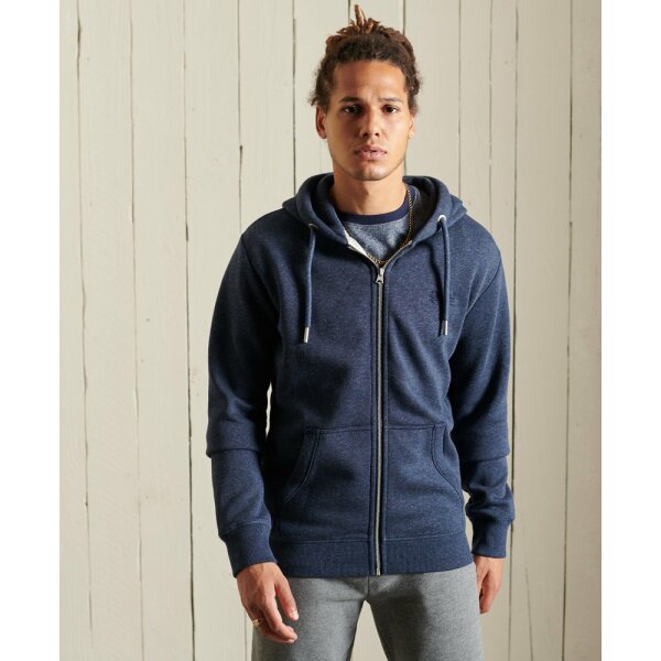 upload9223368955665907221 Ανδρική Ζακέτα Super Dry Vintage Logo Ziphood Μπλέ - Image 1